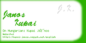 janos kupai business card